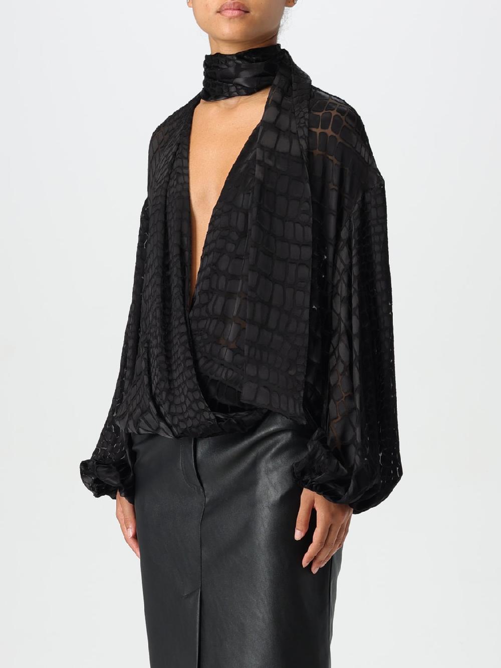 Giglio Blusa A V Blumarine In Seta