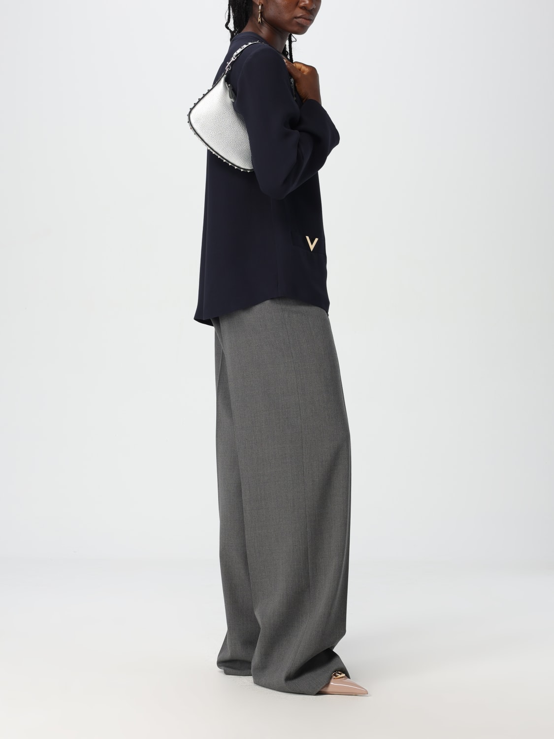 Giglio Blusa Di Seta V Gold Valentino