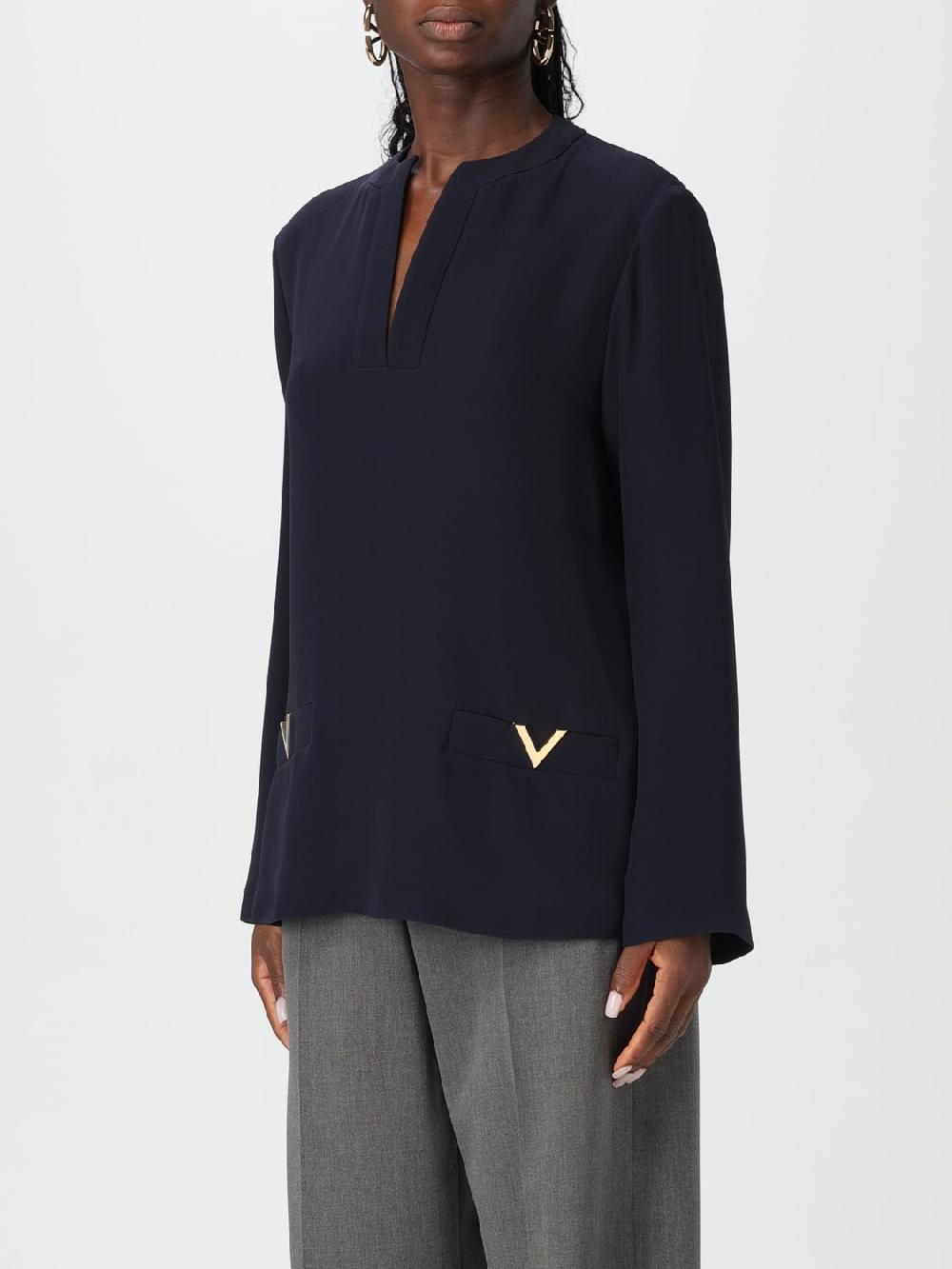 Giglio Blusa Di Seta V Gold Valentino