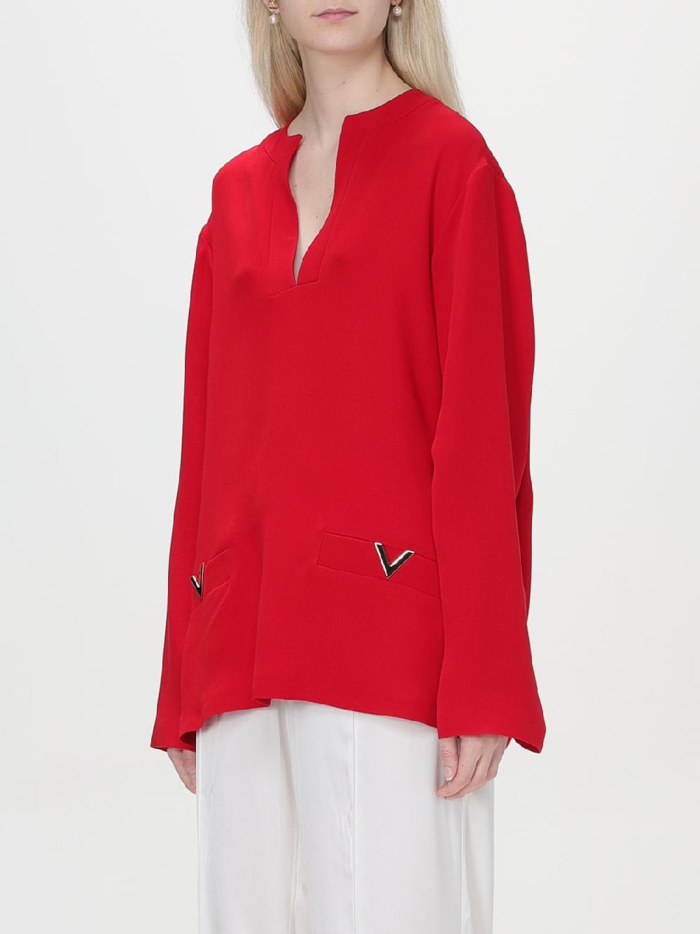 Giglio Blusa Di Seta V Gold Valentino