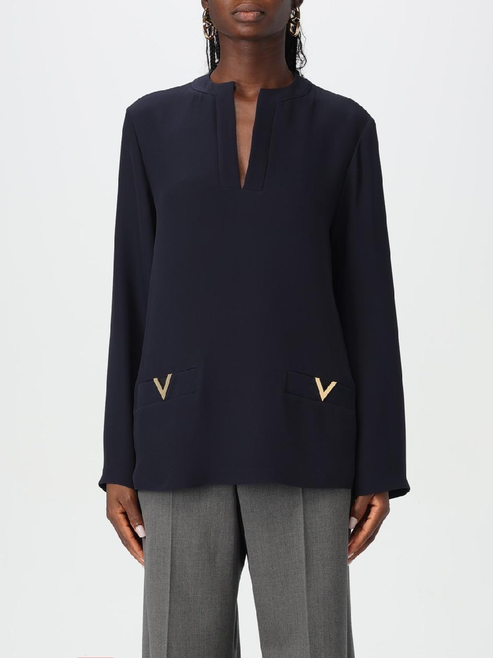 Giglio Blusa di seta V Gold Valentino