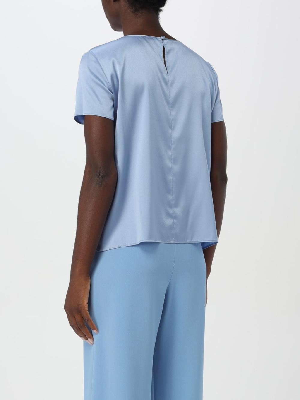 Giglio Blusa Emporio Armani In Raso Di Seta