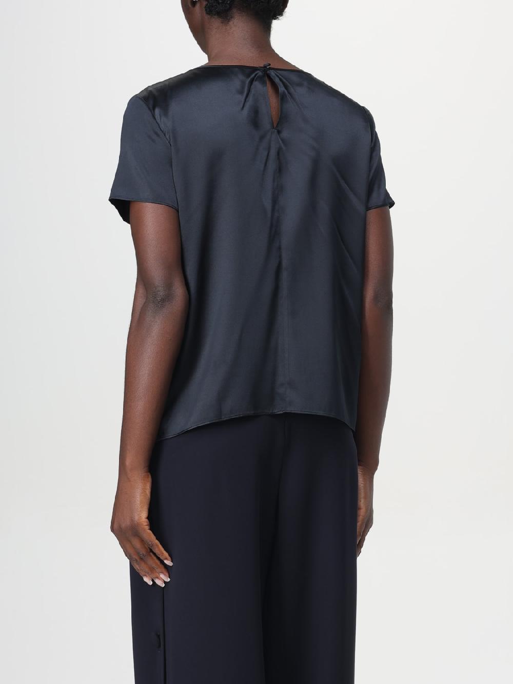 Giglio Blusa Emporio Armani In Raso Di Seta