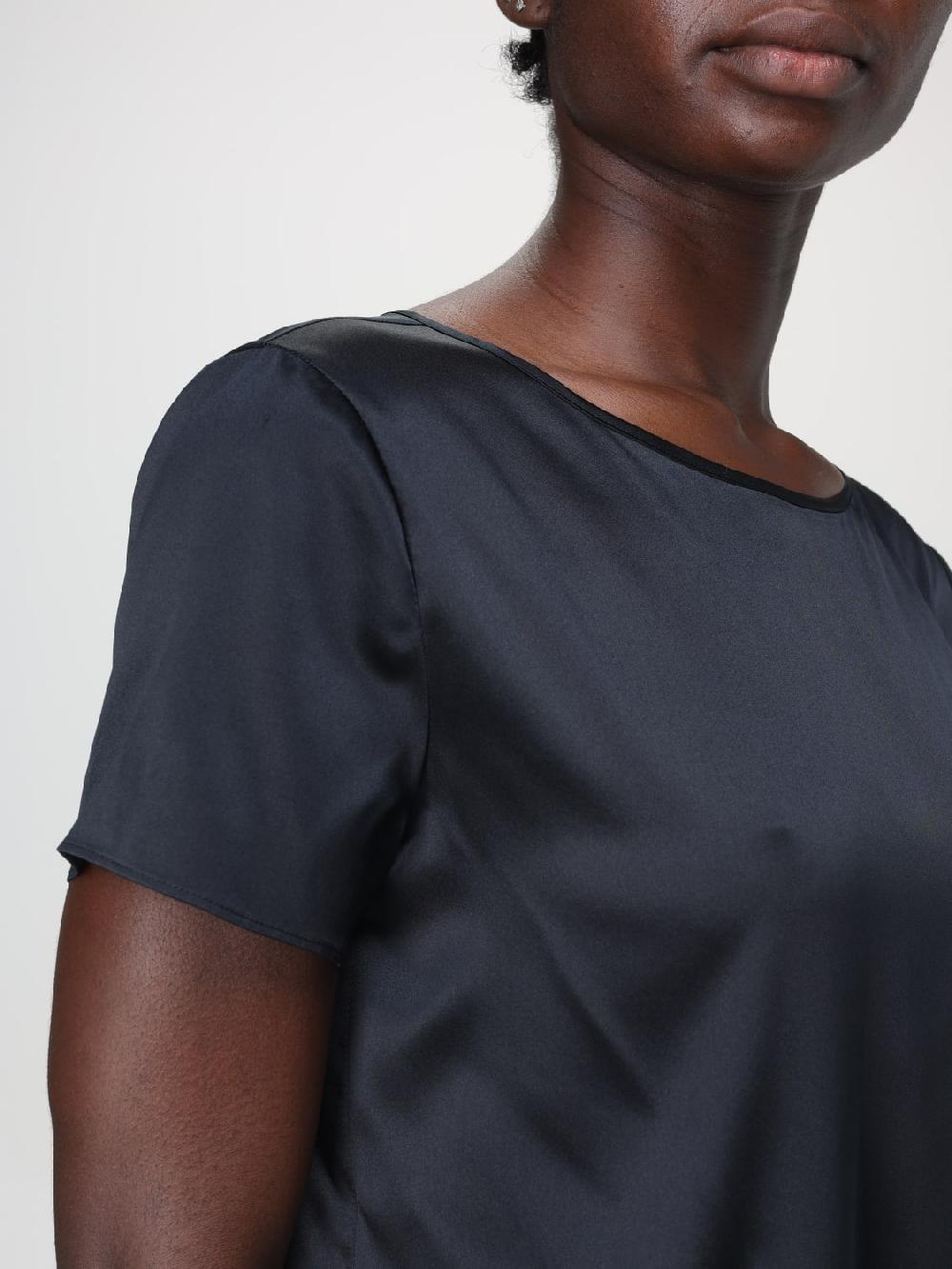 Giglio Blusa Emporio Armani In Raso Di Seta