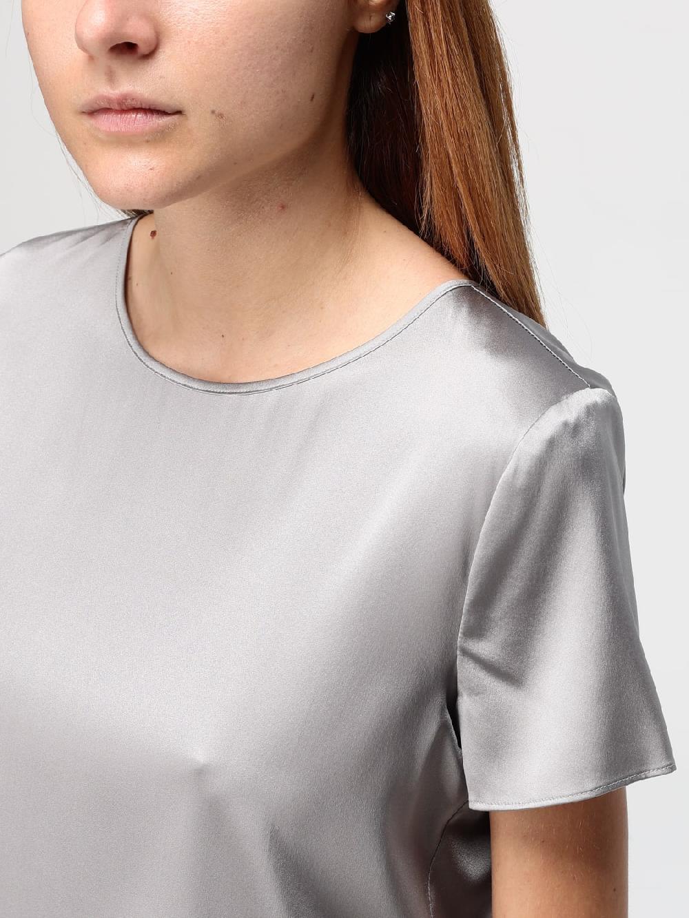 Giglio Blusa Emporio Armani In Raso Di Seta