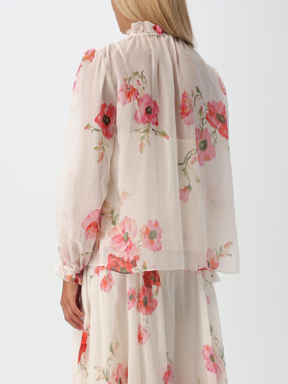 Giglio Blusa Floreale Zimmermann In Misto Seta
