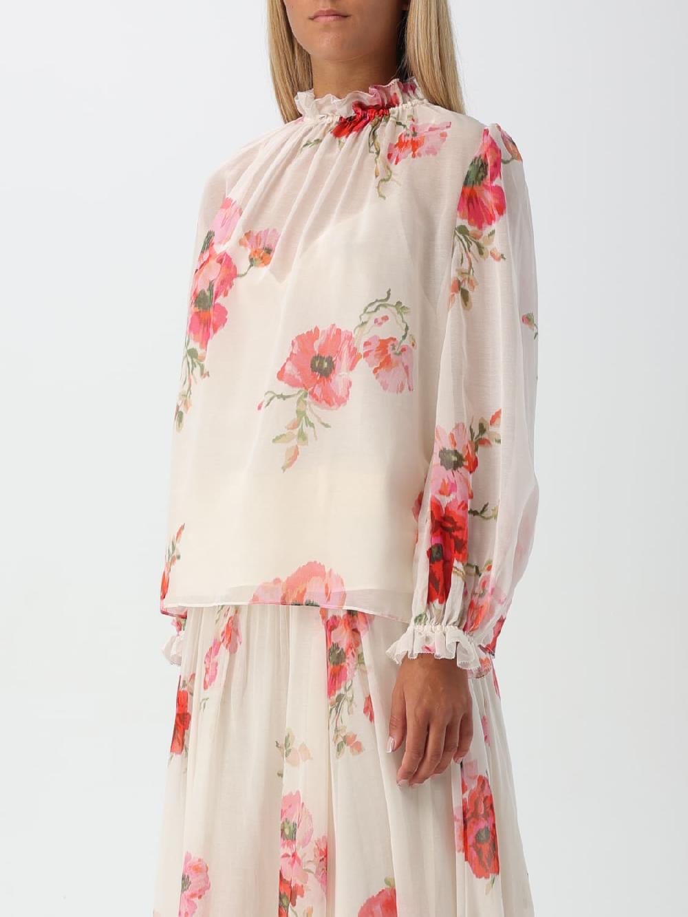 Giglio Blusa Floreale Zimmermann In Misto Seta