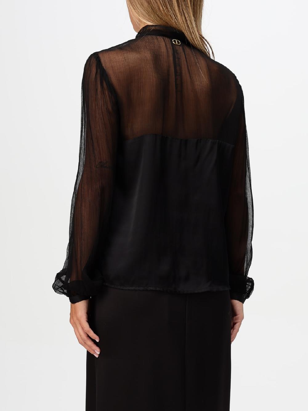 Giglio Blusa In Viscosa Con Fiocco Twinset