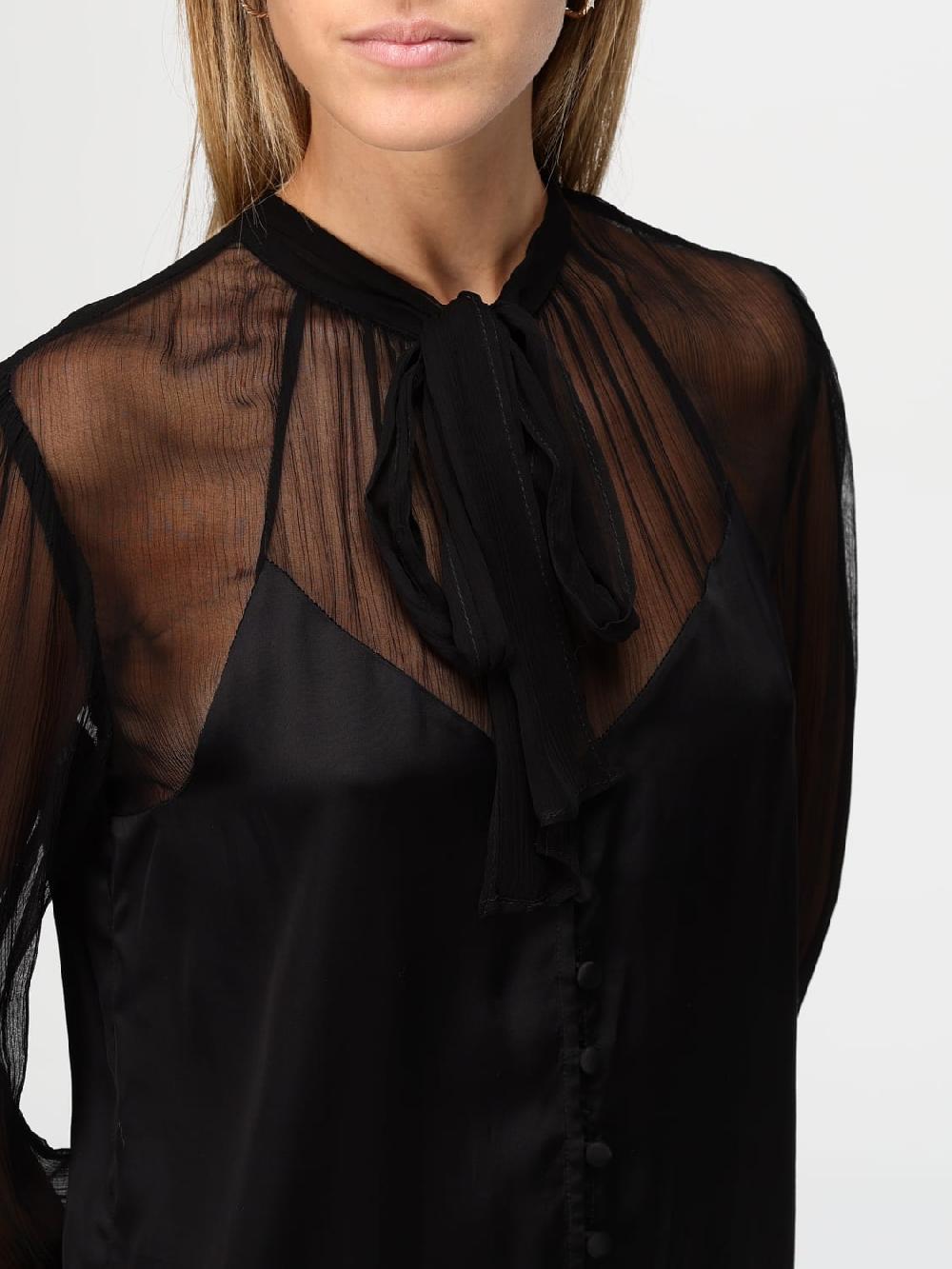 Giglio Blusa In Viscosa Con Fiocco Twinset