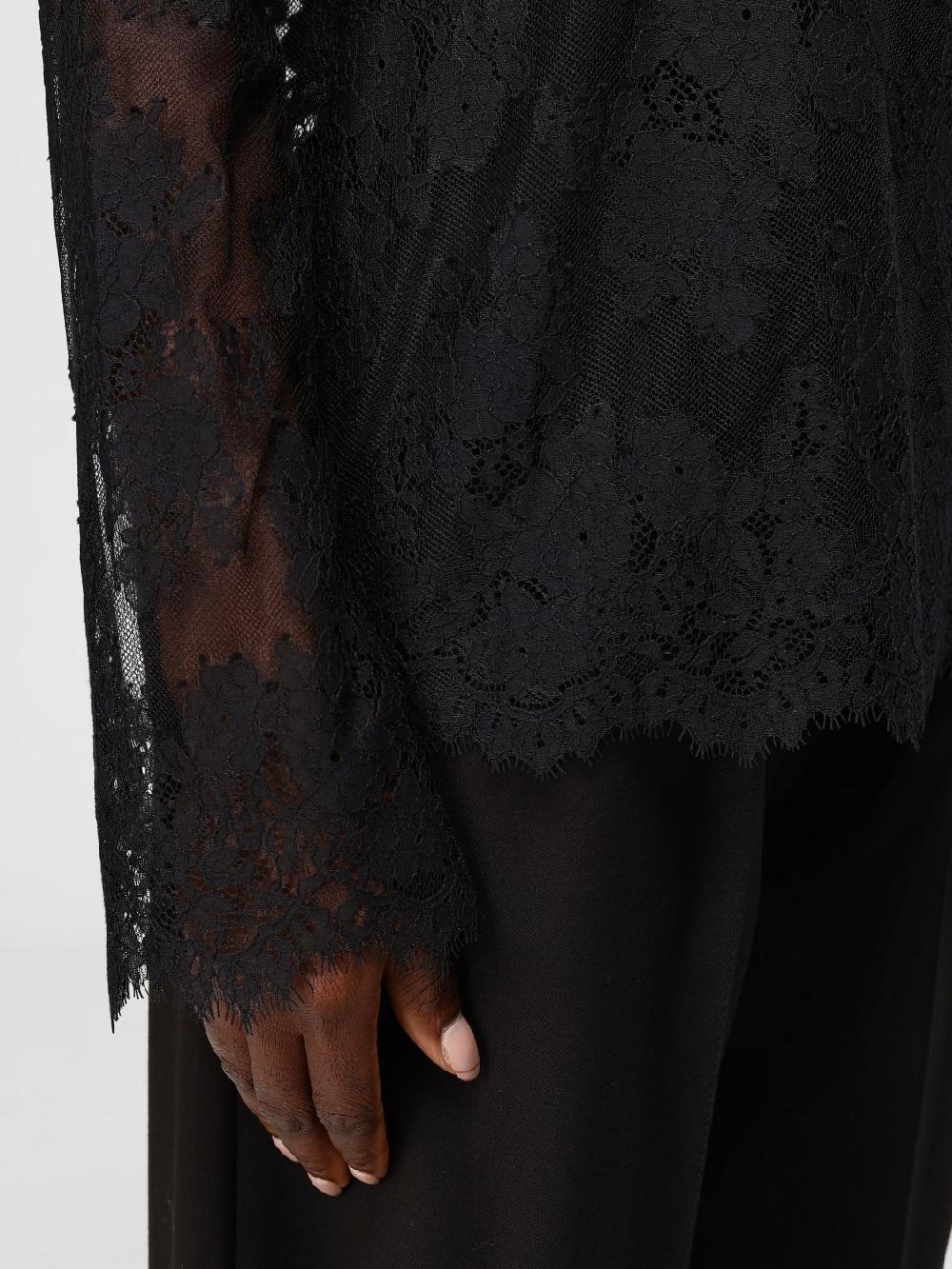Giglio Blusa Semicouture In Cotone E Pizzo