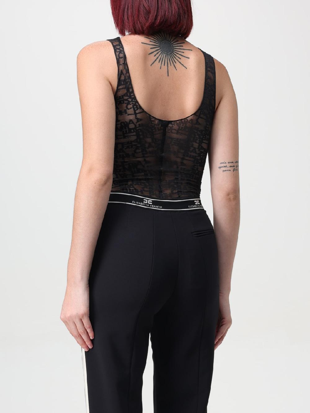 Giglio Body In Tulle Lettering Elisabetta Franchi