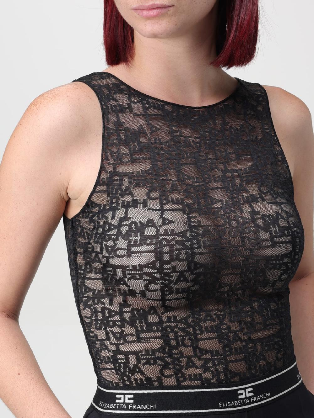 Giglio Body In Tulle Lettering Elisabetta Franchi