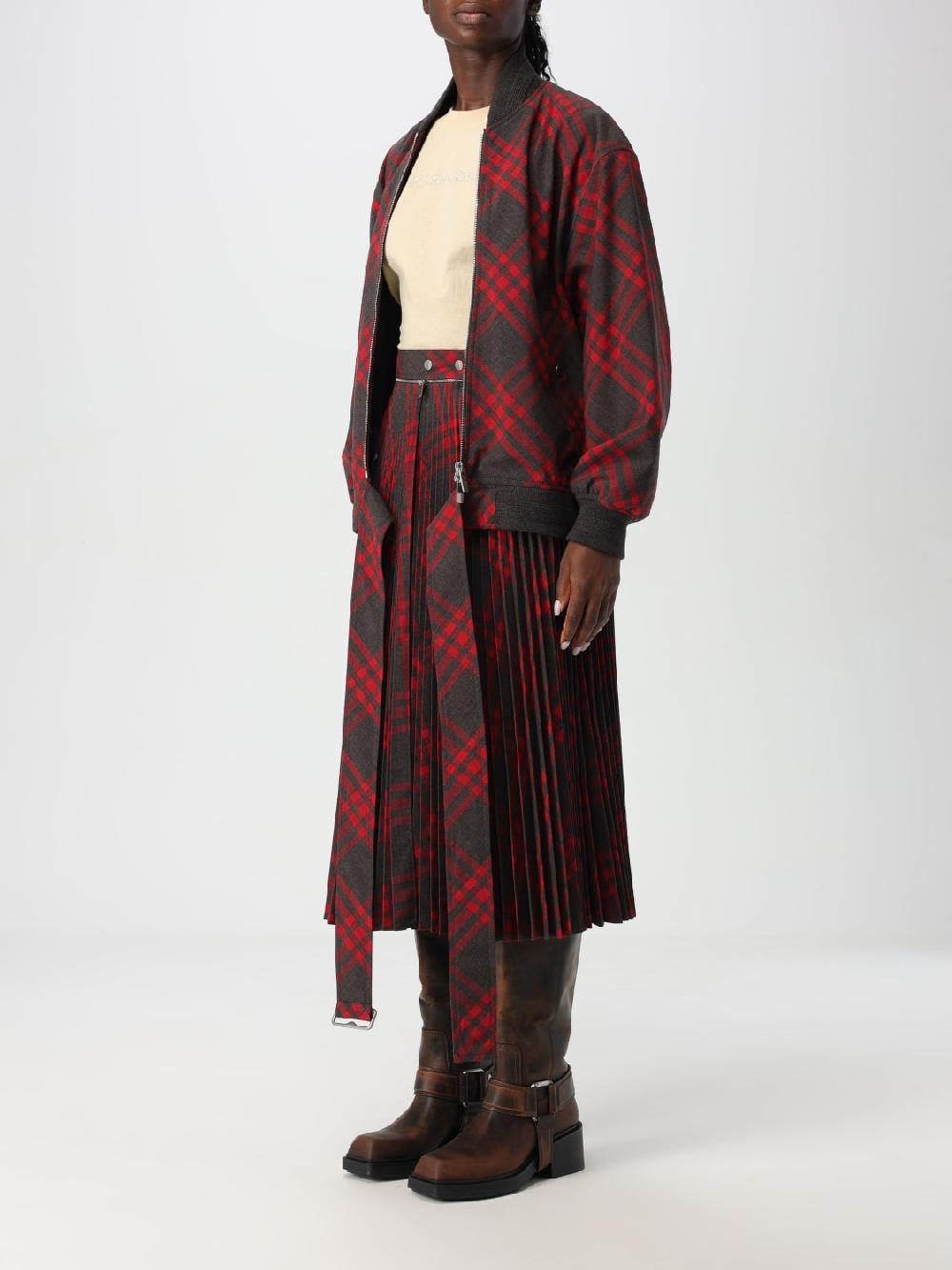 Giglio Bomber Burberry In Misto Lana Check