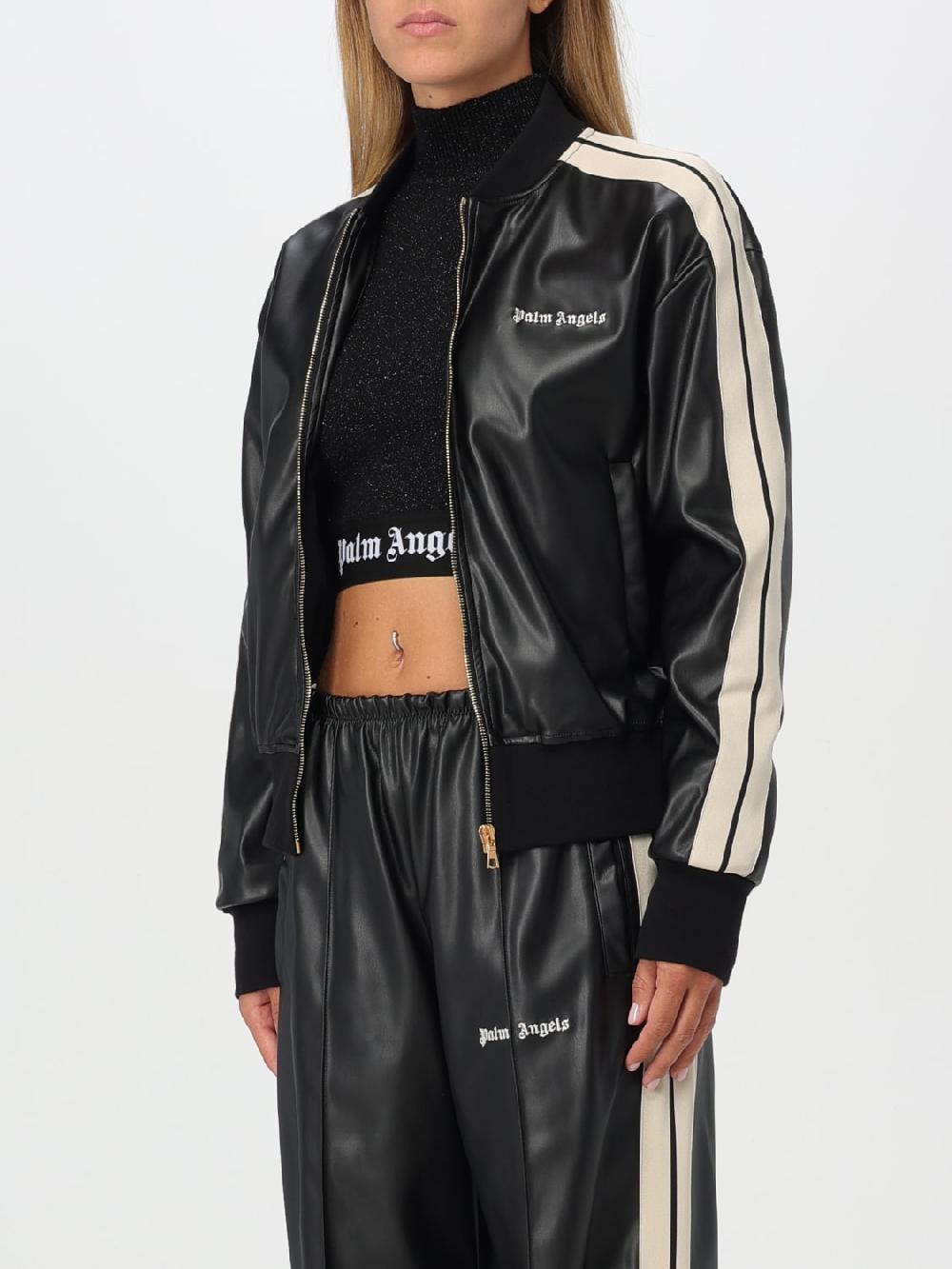 Giglio Bomber Palm Angels In Pelle Sintetica