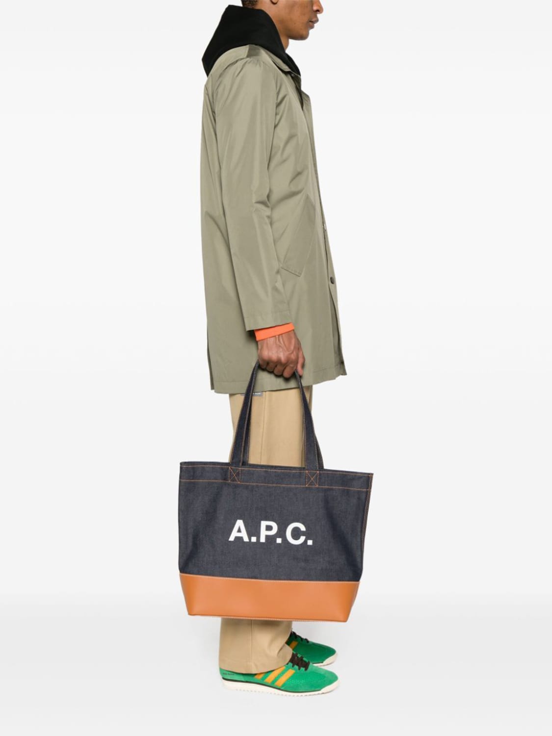Giglio Borsa Axel A.P.C. In Denim E Pelle