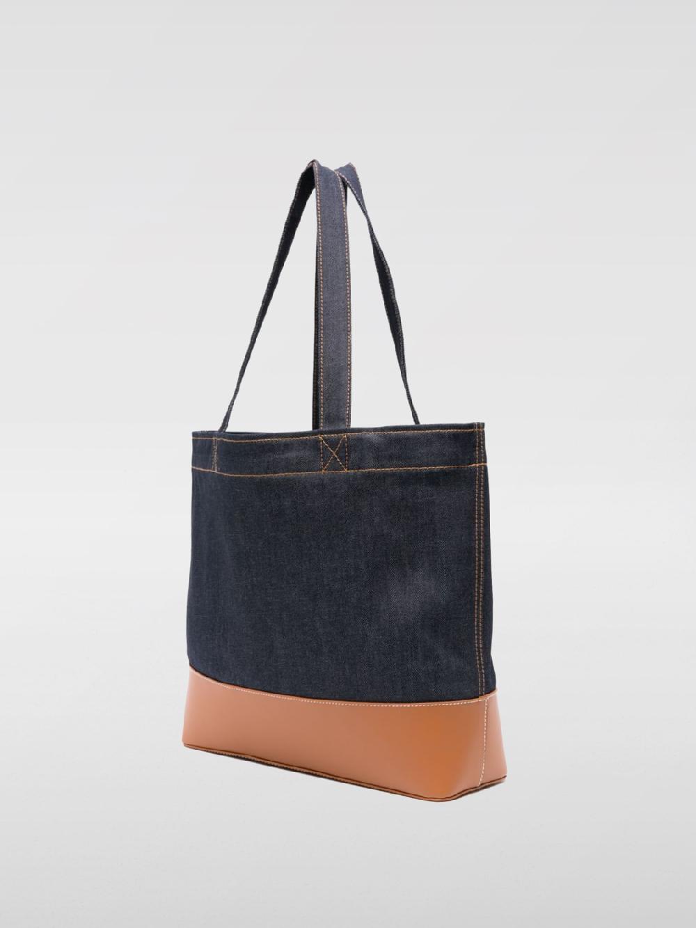 Giglio Borsa Axel A.P.C. In Denim E Pelle
