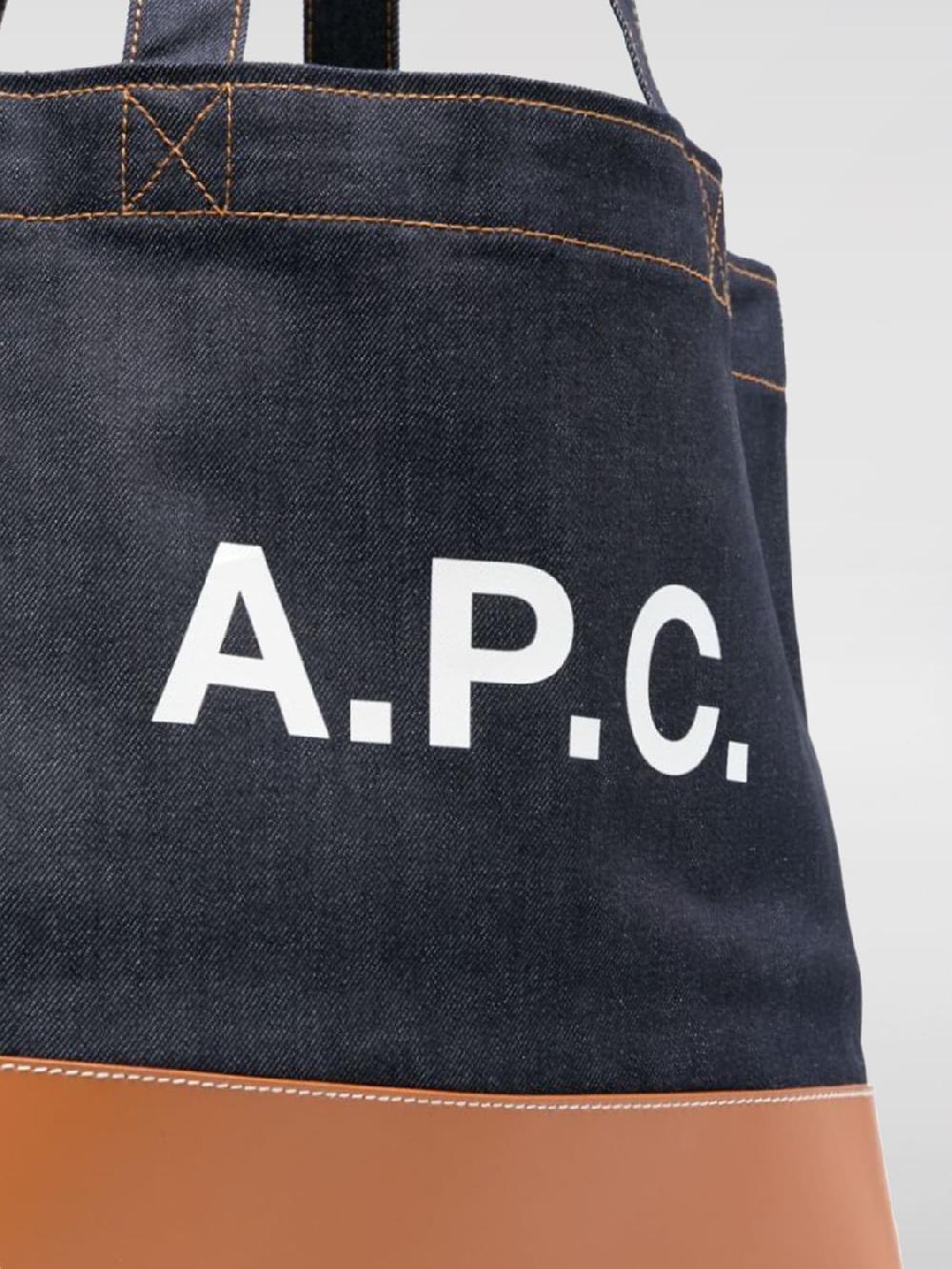 Giglio Borsa Axel A.P.C. In Denim E Pelle