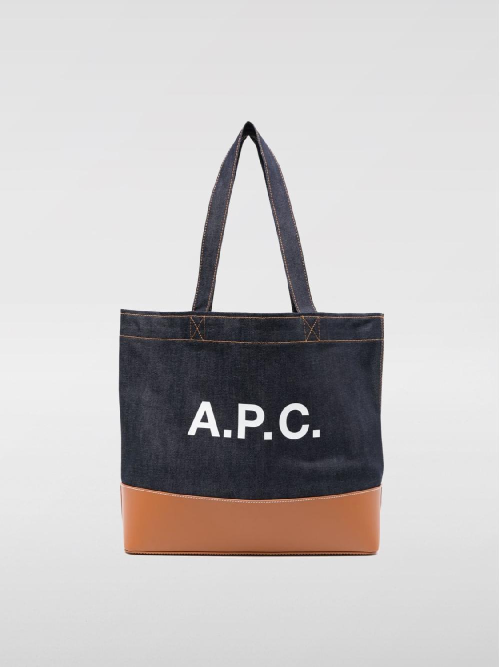 Giglio Borsa Axel A.P.C. in denim e pelle