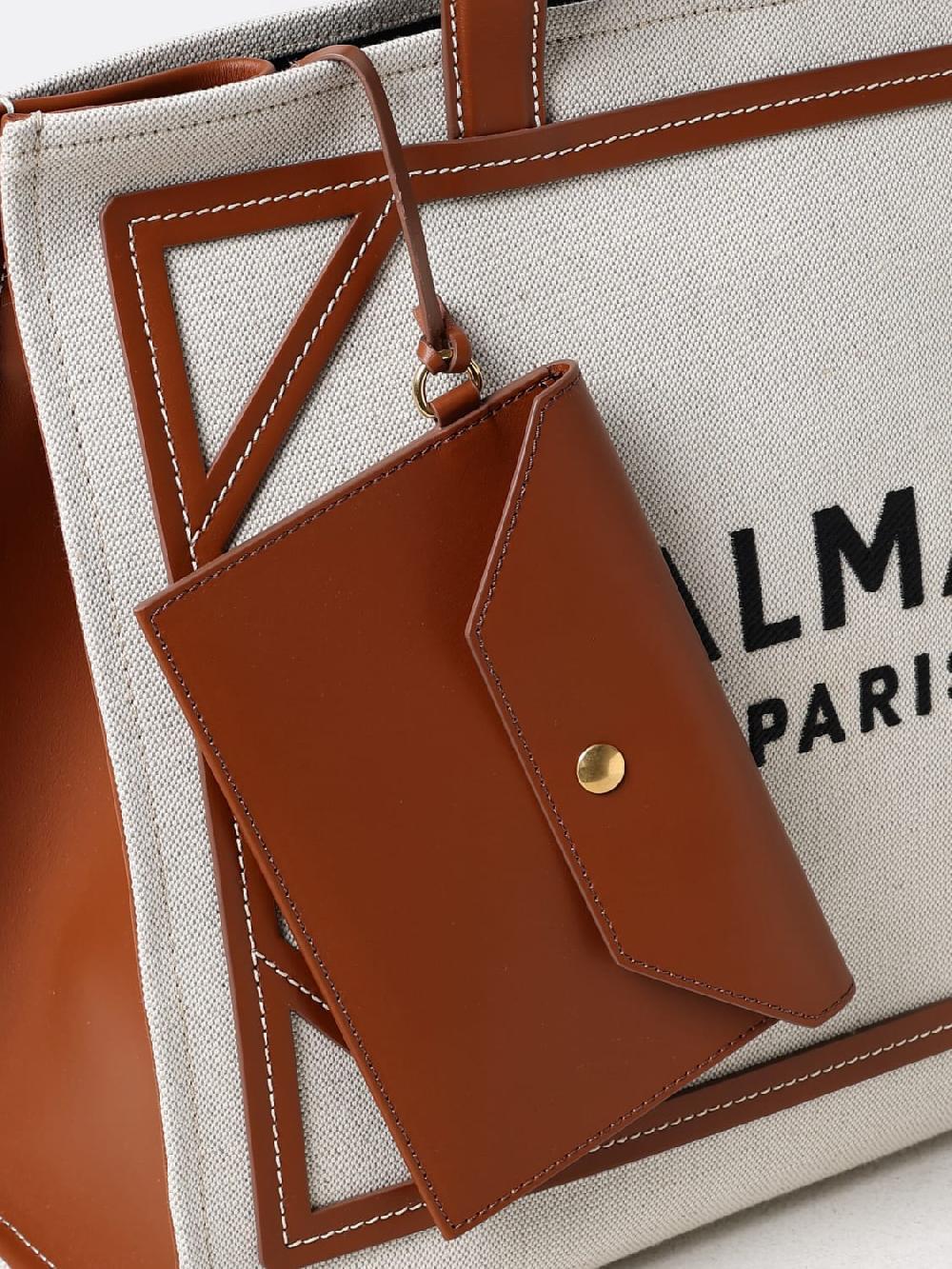 Giglio Borsa B-Army Balmain In Canvas E Pelle