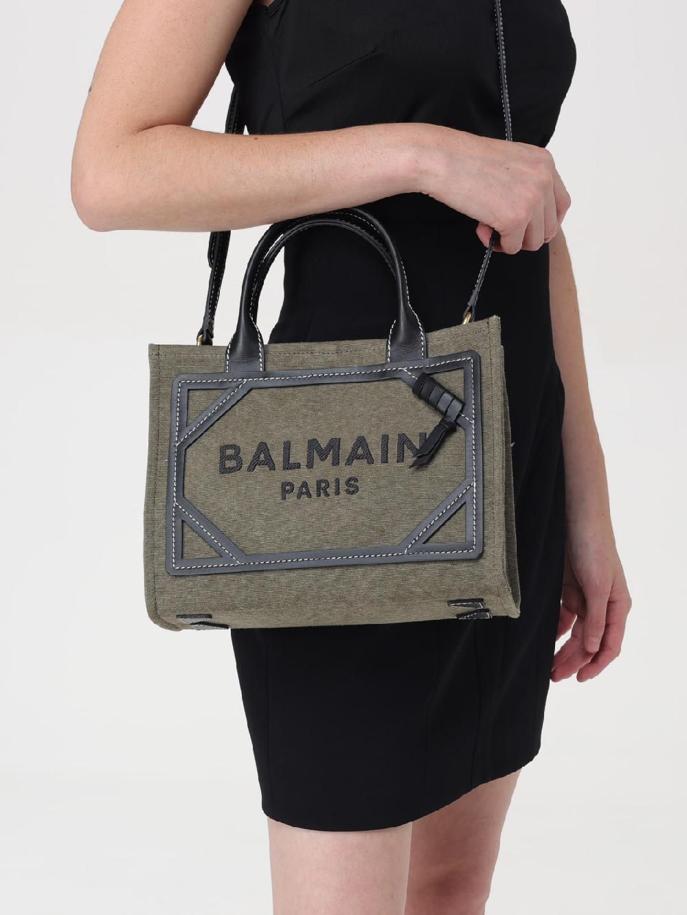 Giglio Borsa B-Army Balmain In Canvas E Pelle