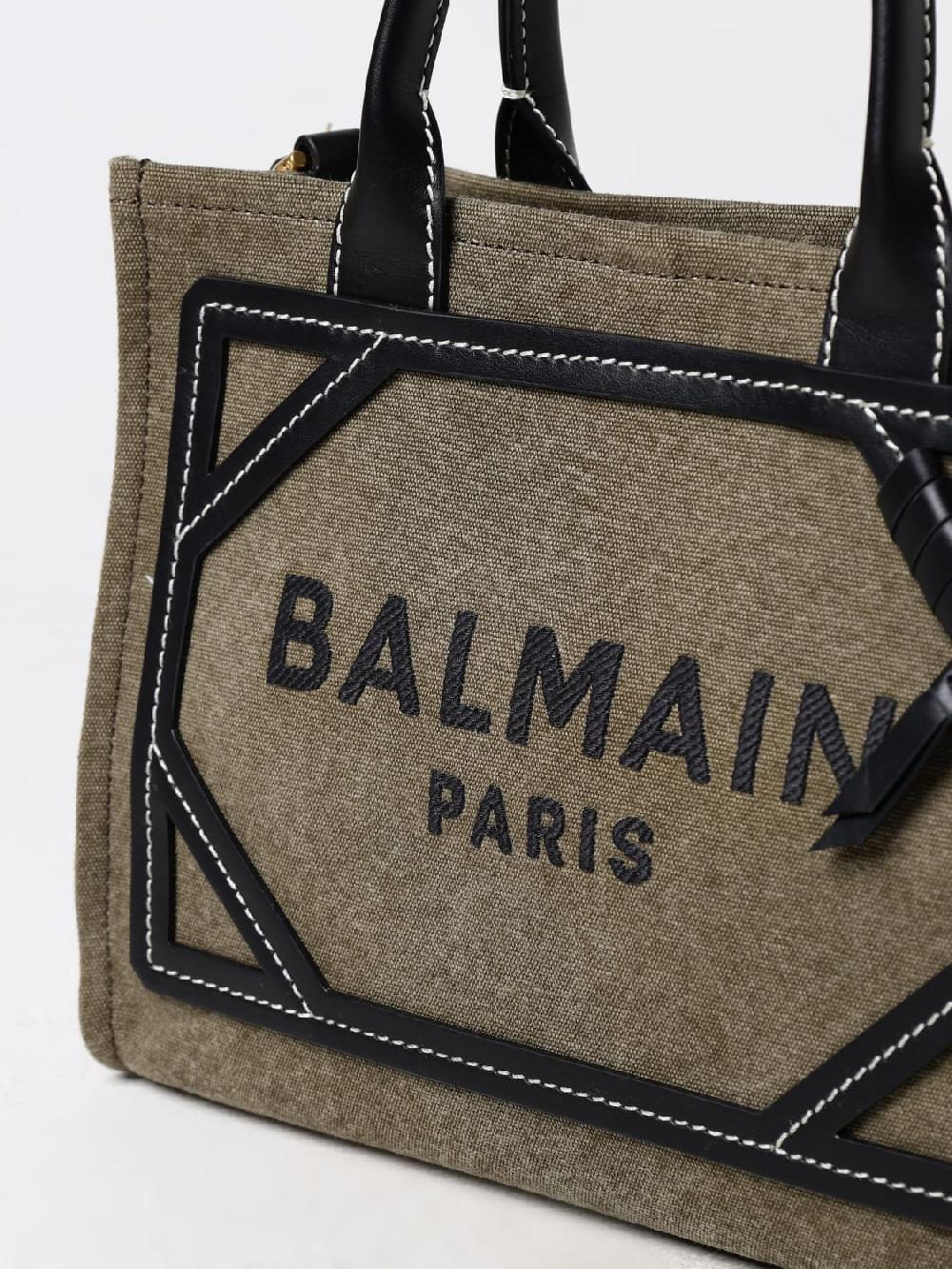 Giglio Borsa B-Army Balmain In Canvas E Pelle