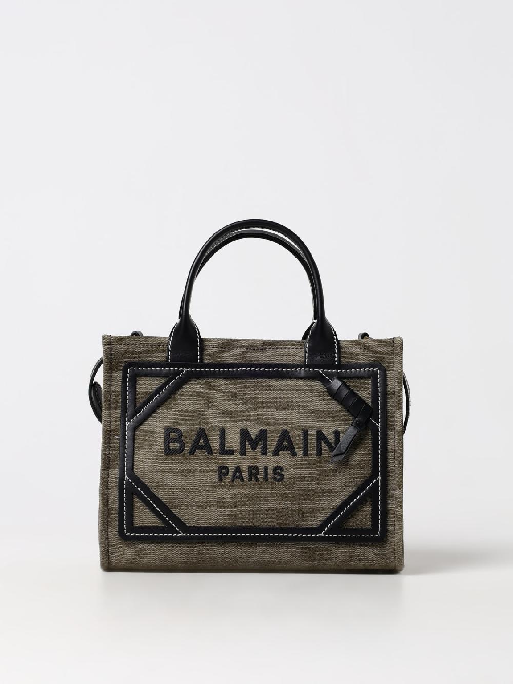 Giglio Borsa B-Army Balmain in canvas e pelle