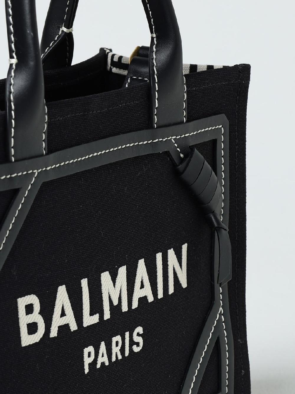 Giglio Borsa B-Army Balmain In Pelle E Canvas