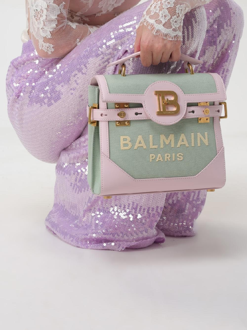 Giglio Borsa B-Buzz 23 Balmain In Canvas E Pelle