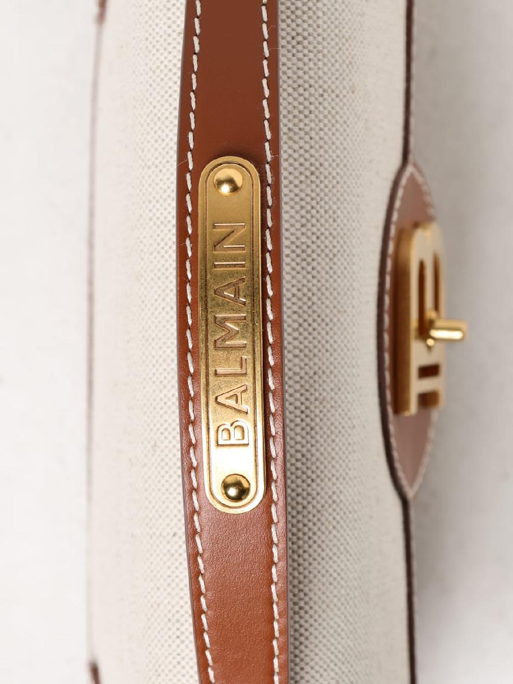 Giglio Borsa B-Buzz Balmain In Canvas E Pelle