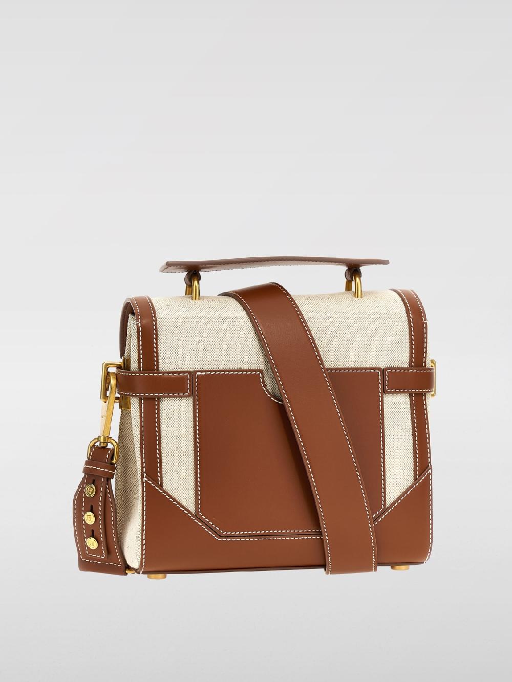 Giglio Borsa B-Buzz Balmain In Canvas E Pelle