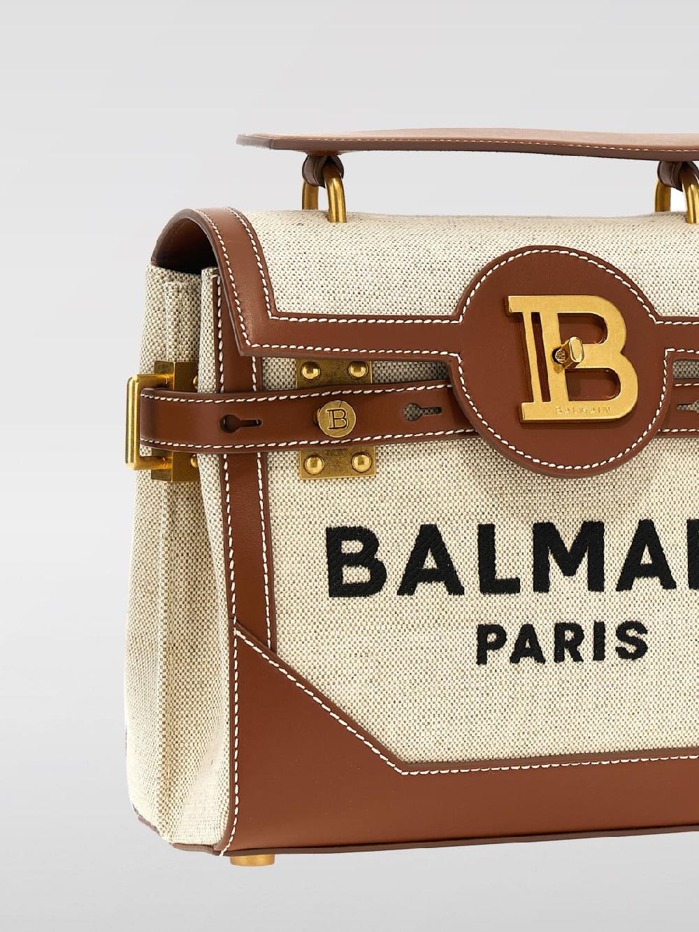 Giglio Borsa B-Buzz Balmain In Canvas E Pelle