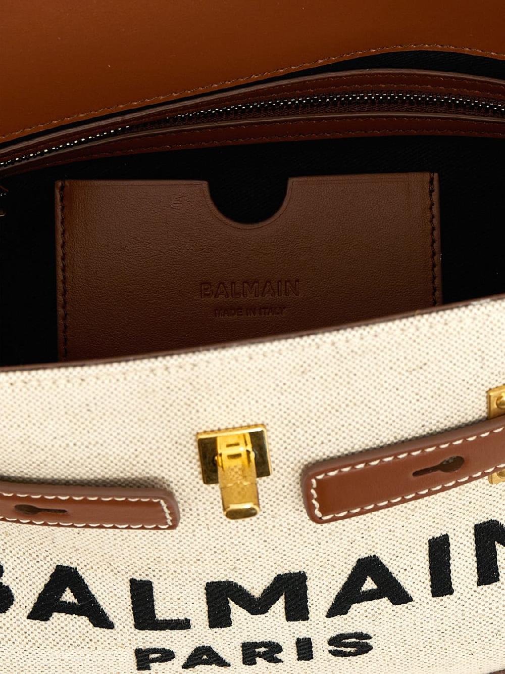 Giglio Borsa B-Buzz Balmain In Canvas E Pelle