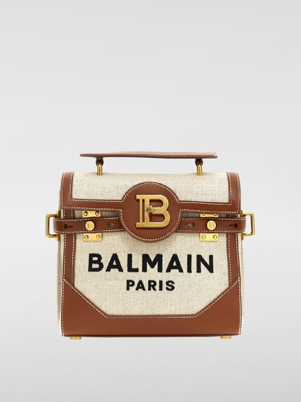 Giglio Borsa B-Buzz Balmain in canvas e pelle