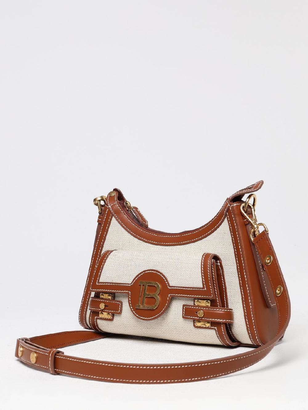 Giglio Borsa B-Buzz Balmain In Canvas E Pelle