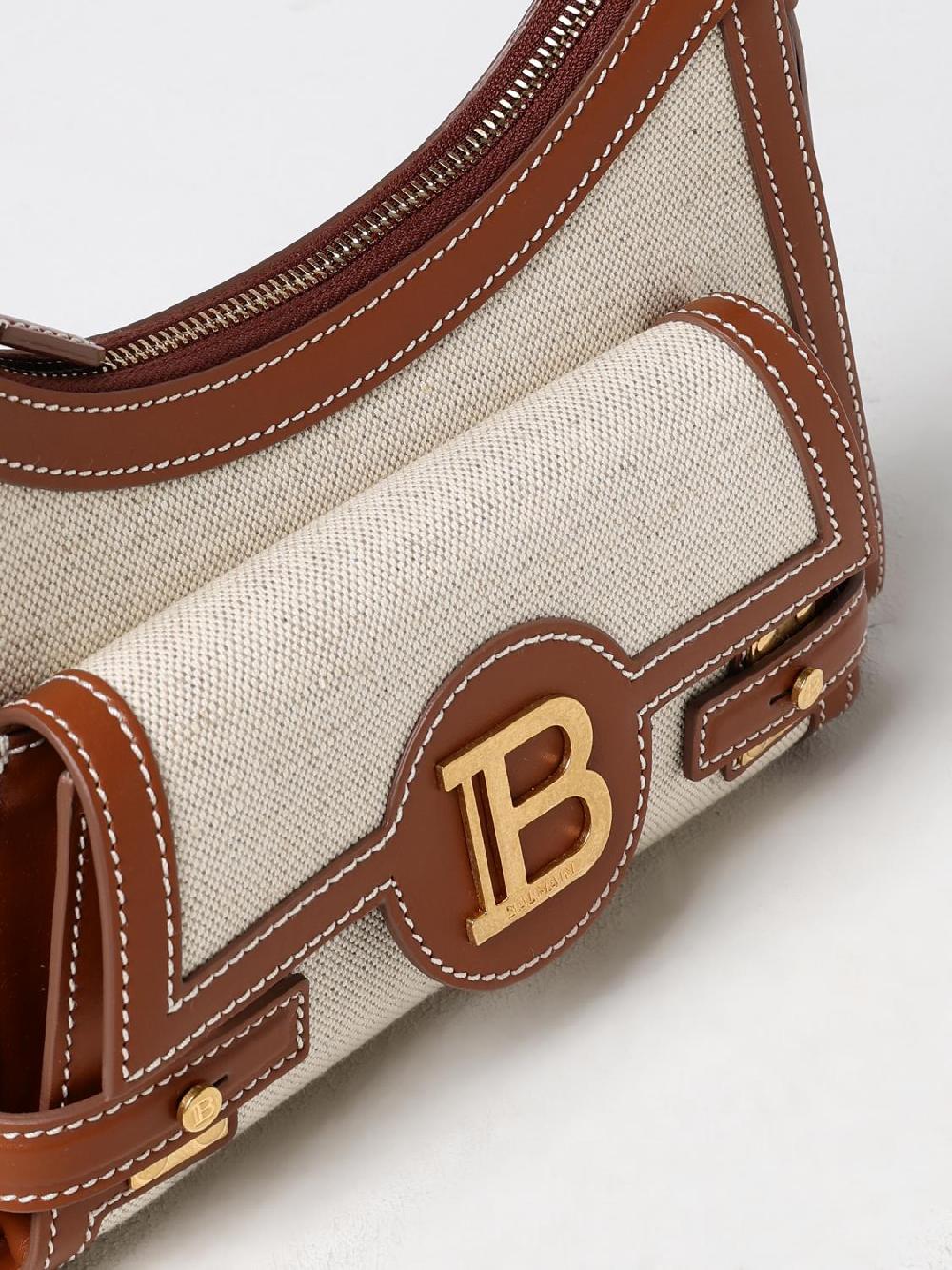 Giglio Borsa B-Buzz Balmain In Canvas E Pelle