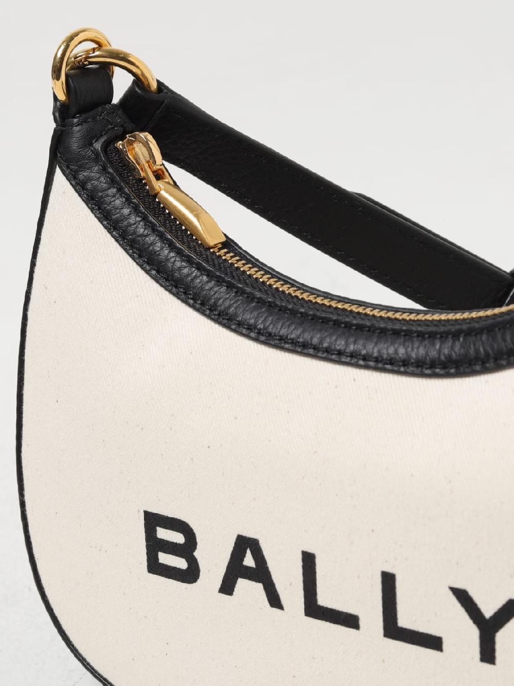 Giglio Borsa Bally In Canvas E Pelle Con Tracolla