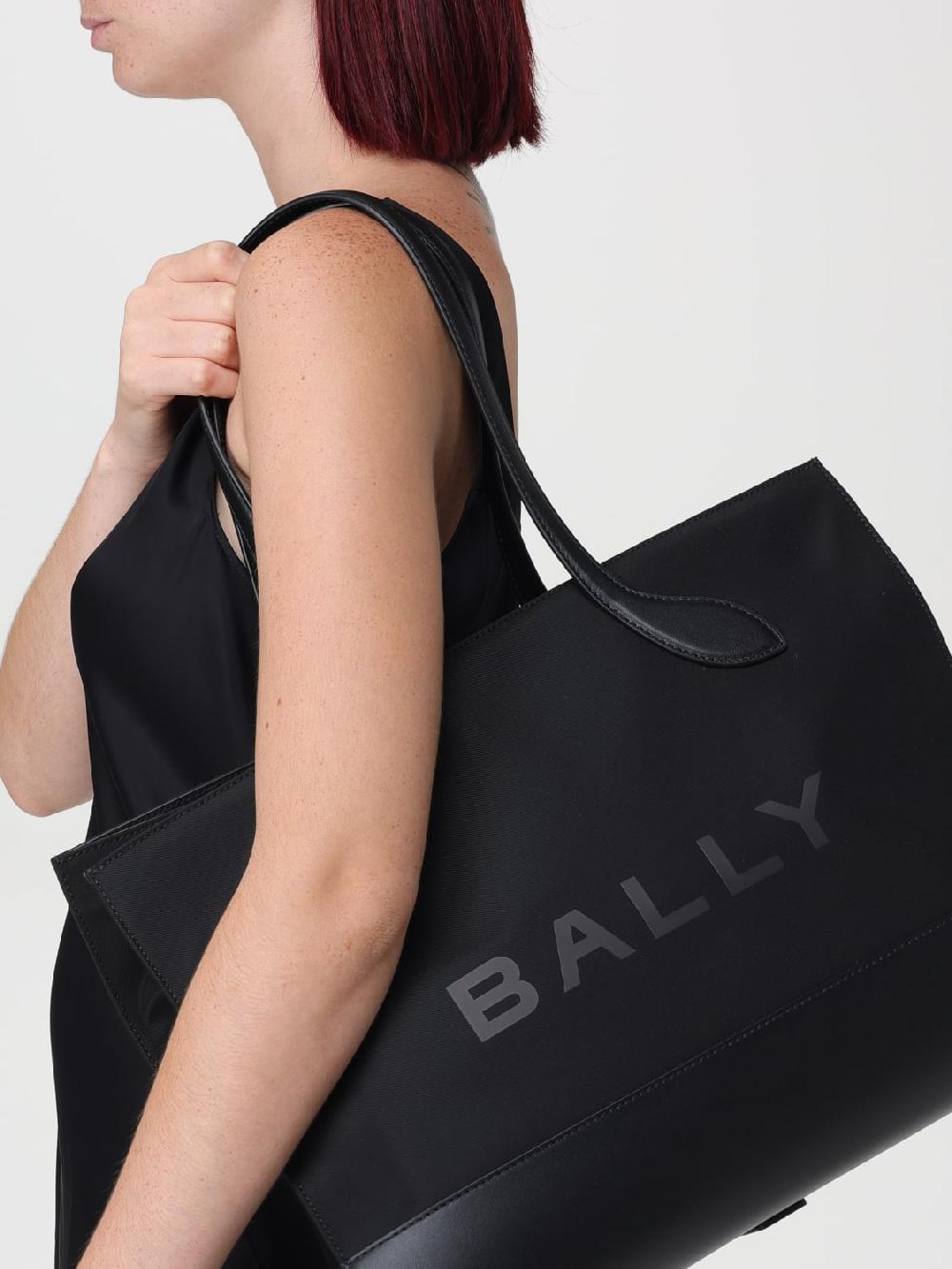 Giglio Borsa Bally In Nylon E Pelle