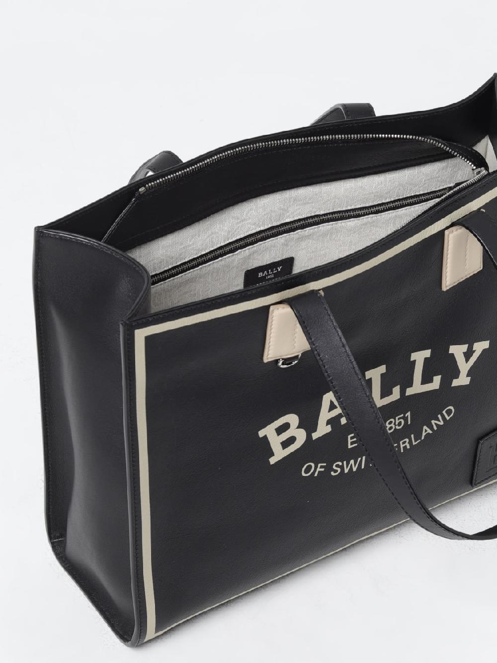 Giglio Borsa Bally In Pelle Con Logo Stampato