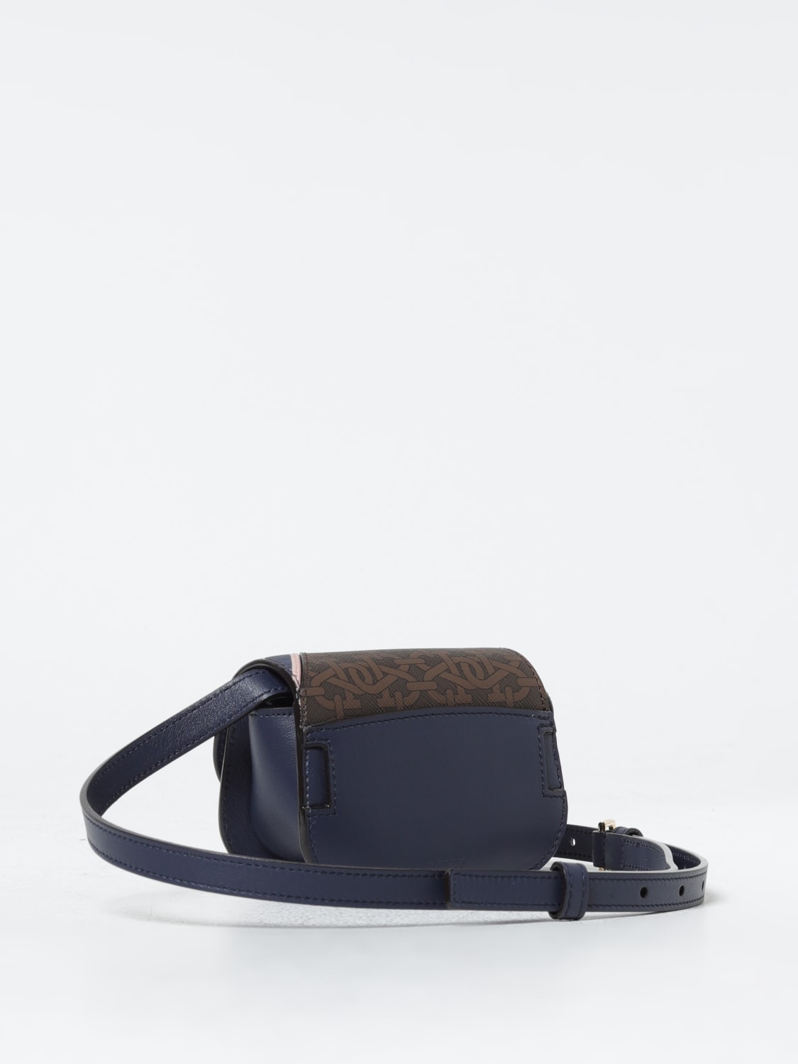 Giglio Borsa Bally In Pelle E Cotone Spalmato