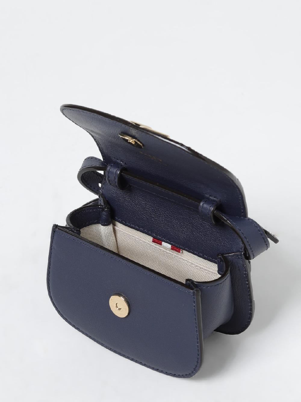 Giglio Borsa Bally In Pelle E Cotone Spalmato