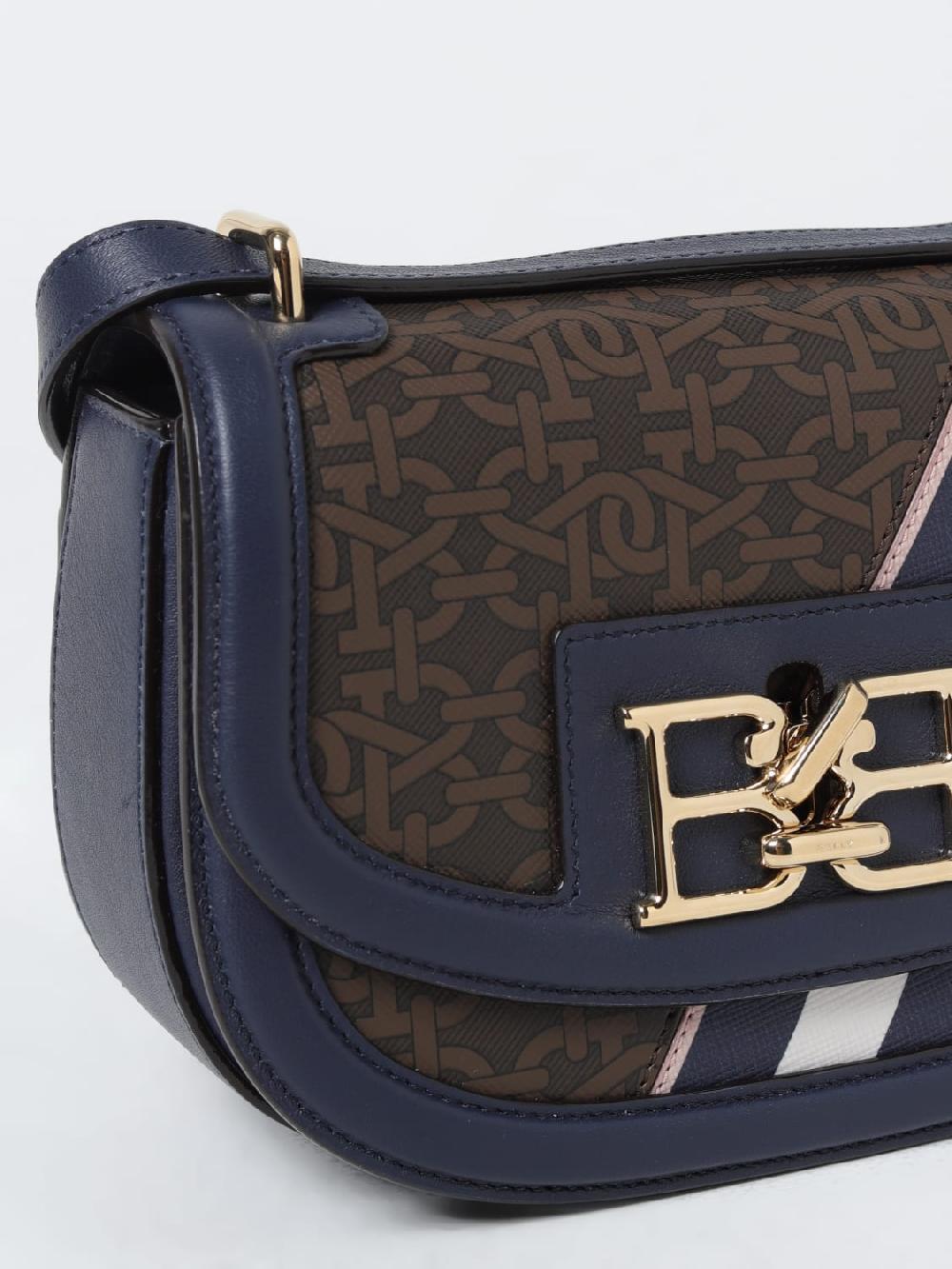 Giglio Borsa Bally In Tessuto Spalmato E Pelle