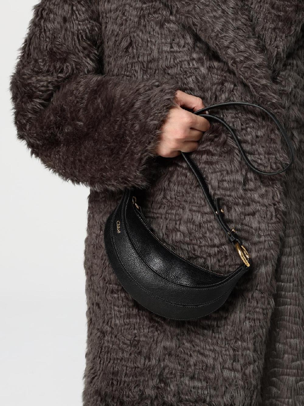 Giglio Borsa Banana Chloè In Pelle A Grana