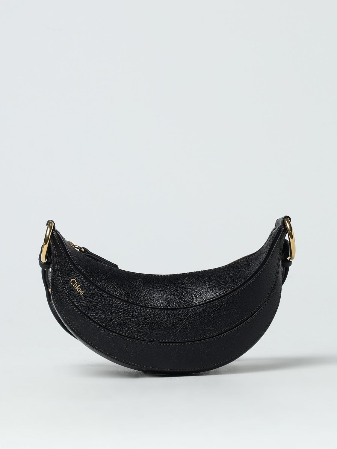 Giglio Borsa Banana Chloè in pelle a grana