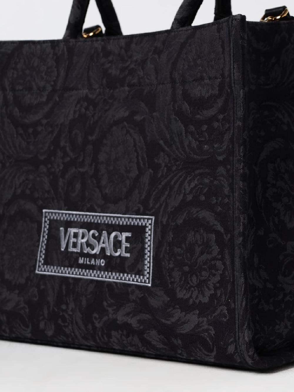 Giglio Borsa Baroque Versace In Cotone Jacquard
