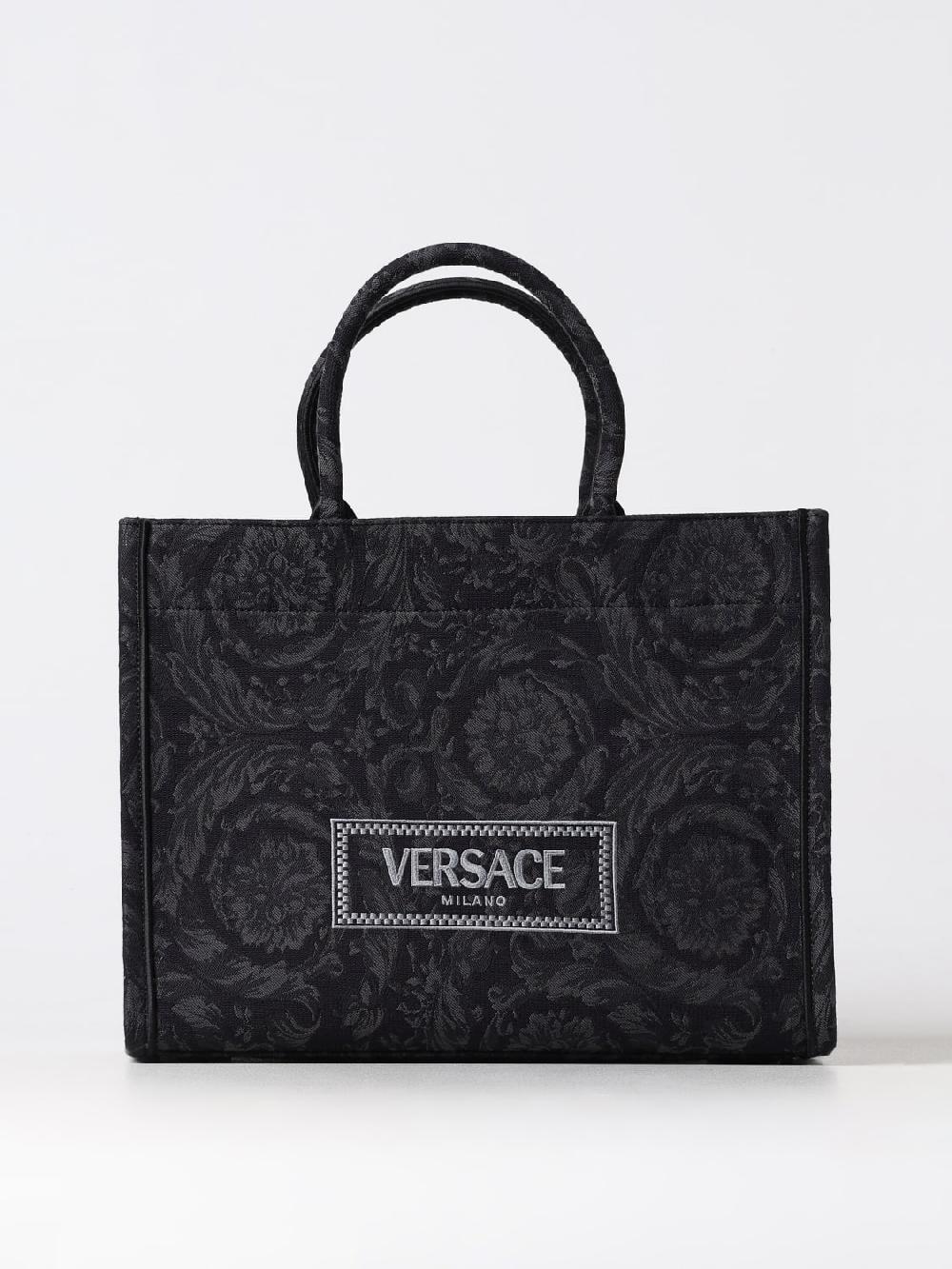 Giglio Borsa Baroque Versace in cotone jacquard
