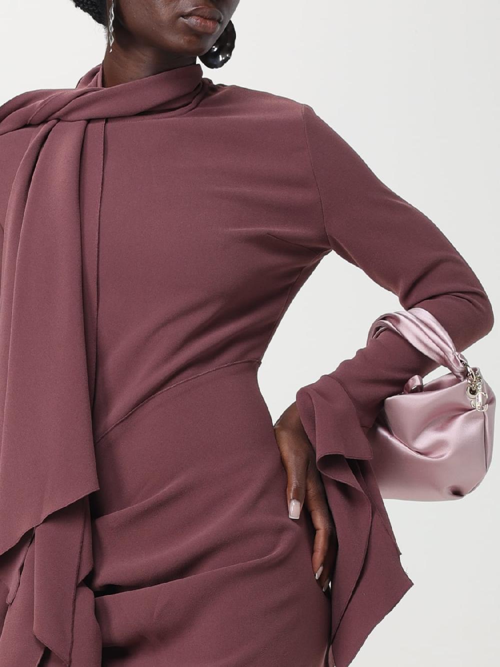 Giglio Borsa Bonny Jimmy Choo In Raso Drappeggiato