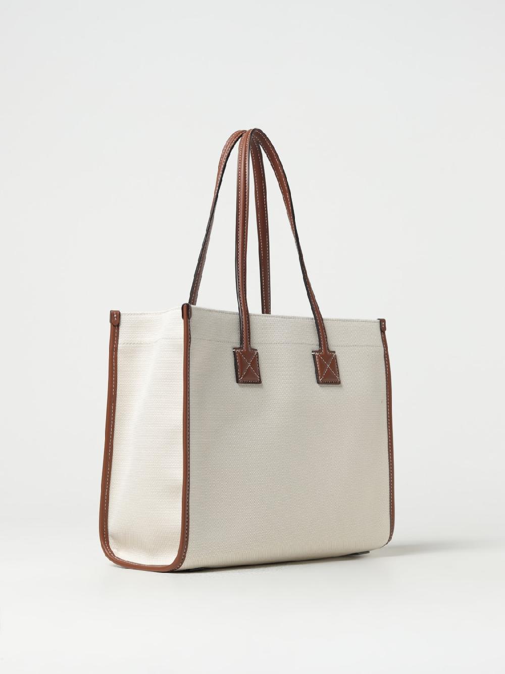 Giglio Borsa Burberry In Canvas E Pelle