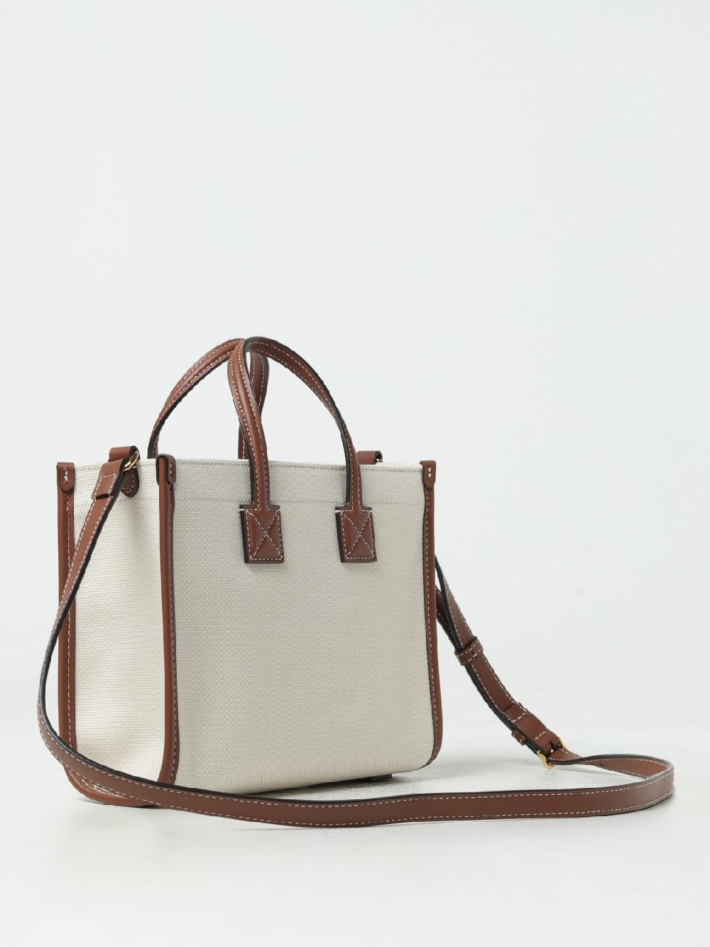 Giglio Borsa Burberry In Canvas E Pelle