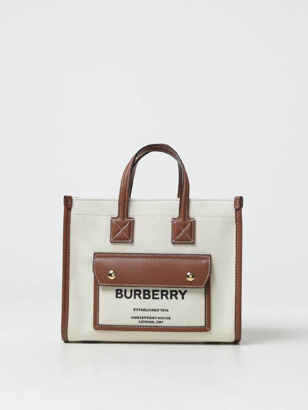 Giglio Borsa Burberry in canvas e pelle