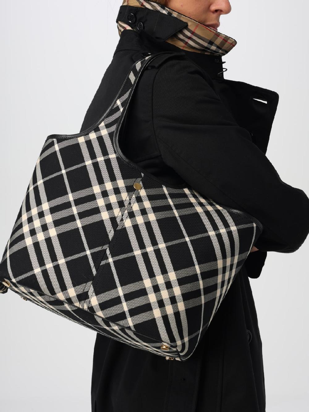 Giglio Borsa Check Burberry In Twill E Pelle
